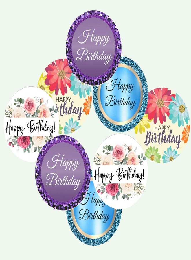 SLGIFT ملصقات فينيل بتصميم عيد ميلاد سعيد من SLGIFT، ملصقات فينيل ذاتية اللصق، 40 قطعة، ملصقات دائرية 2 × 2 بوصة، 4 تصاميم فريدة، R196 - Image 3